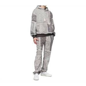 NEW AMIRI bandana reconstruct sweatpants in black